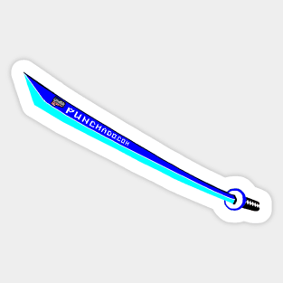 Katana with Blank Text, v. Code Blue Teal Sticker